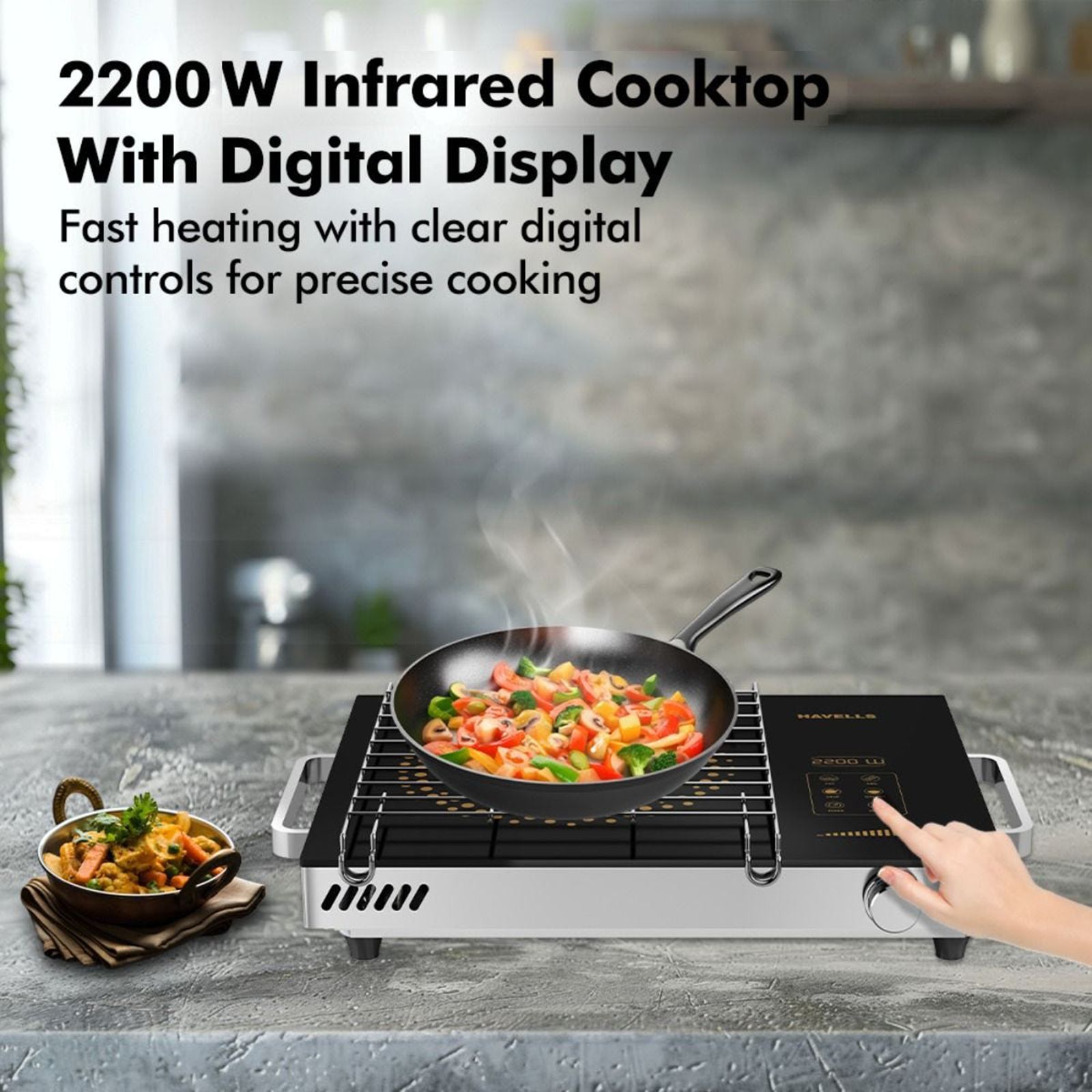Havells GLO TC22 2200W Infrared Induction Cooktop with 4 Pre-Set Menus + 3 Hour Timer Havells GLO TC22 2200W Infrared Induction Cooktop with 4 Pre-Set Menus + 3 Hour Timer_7