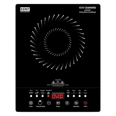 KENT Diamond 2000W Induction Cooktop with 8 Preset Menus