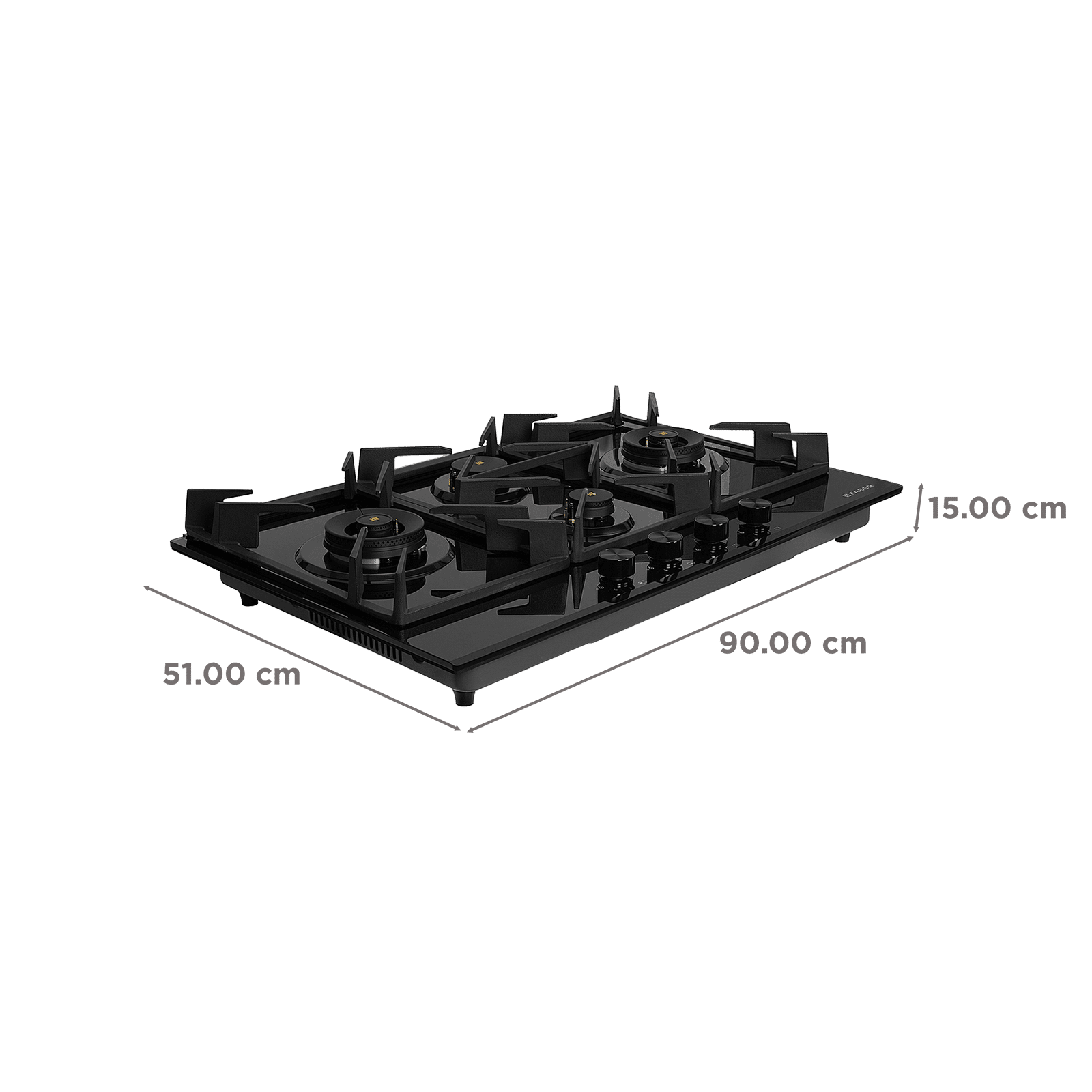Faber INSPIRIA 904 BR AI FFD GL PNG Tempered Glass Top 4 Burners Automatic Hob (Flame Failure Device, Black)_2