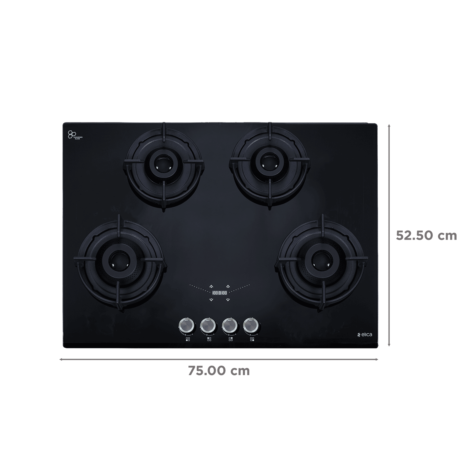 elica FLEXI TC 475 LOTUS IND HD BRASS FFD Toughened Glass Top 4 Burner Automatic Hob (Flame Failure Device, Black) elica FLEXI TC 475 LOTUS IND HD BRASS FFD Toughened Glass Top 4 Burner Automatic Hob (Flame Failure Device, Black)_2