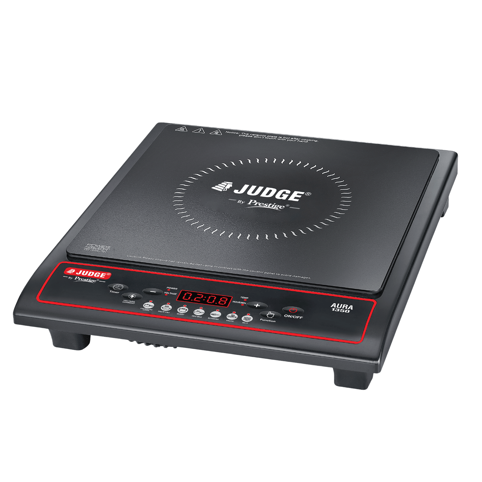 JUDGE By Prestige Aura 1350W Induction Cooktop with 7 Preset Menus_1