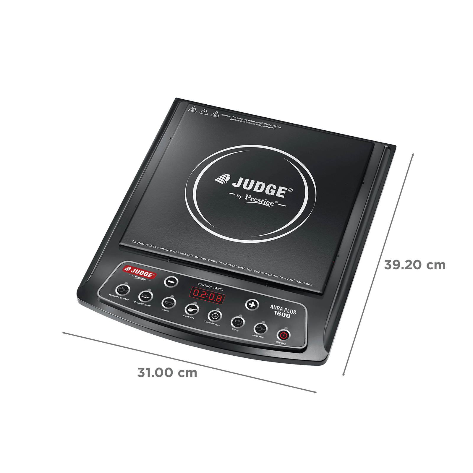 JUDGE By Prestige Aura Plus 1800W Induction Cooktop with 6 Preset Menus JUDGE By Prestige Aura Plus 1800W Induction Cooktop with 6 Preset Menus_2