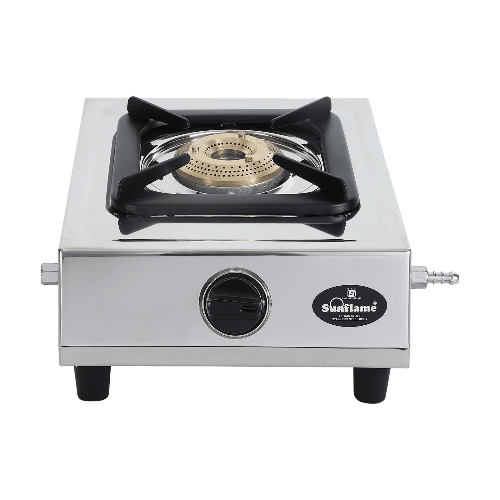 Sunflame DLX 1 Burner Manual Gas Stove (Heavy Pan Support, Silver) Sunflame DLX 1 Burner Manual Gas Stove (Heavy Pan Support, Silver)_1