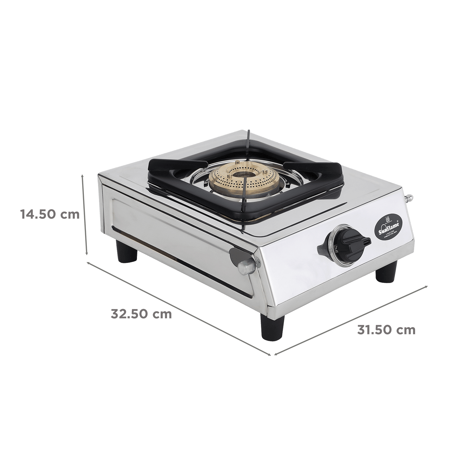 Sunflame DLX 1 Burner Manual Gas Stove (Heavy Pan Support, Silver) Sunflame DLX 1 Burner Manual Gas Stove (Heavy Pan Support, Silver)_2
