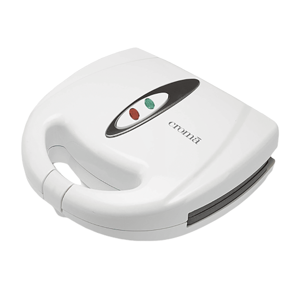 Croma 800W 2 Slice Sandwich Maker with Automatic Operation (White) Croma 800W 2 Slice Sandwich Maker with Automatic Operation (White)_1