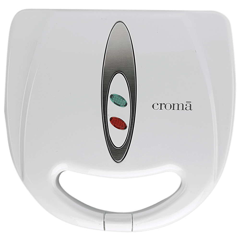Croma 800W 2 Slice Sandwich Maker with Automatic Operation (White) Croma 800W 2 Slice Sandwich Maker with Automatic Operation (White)_6