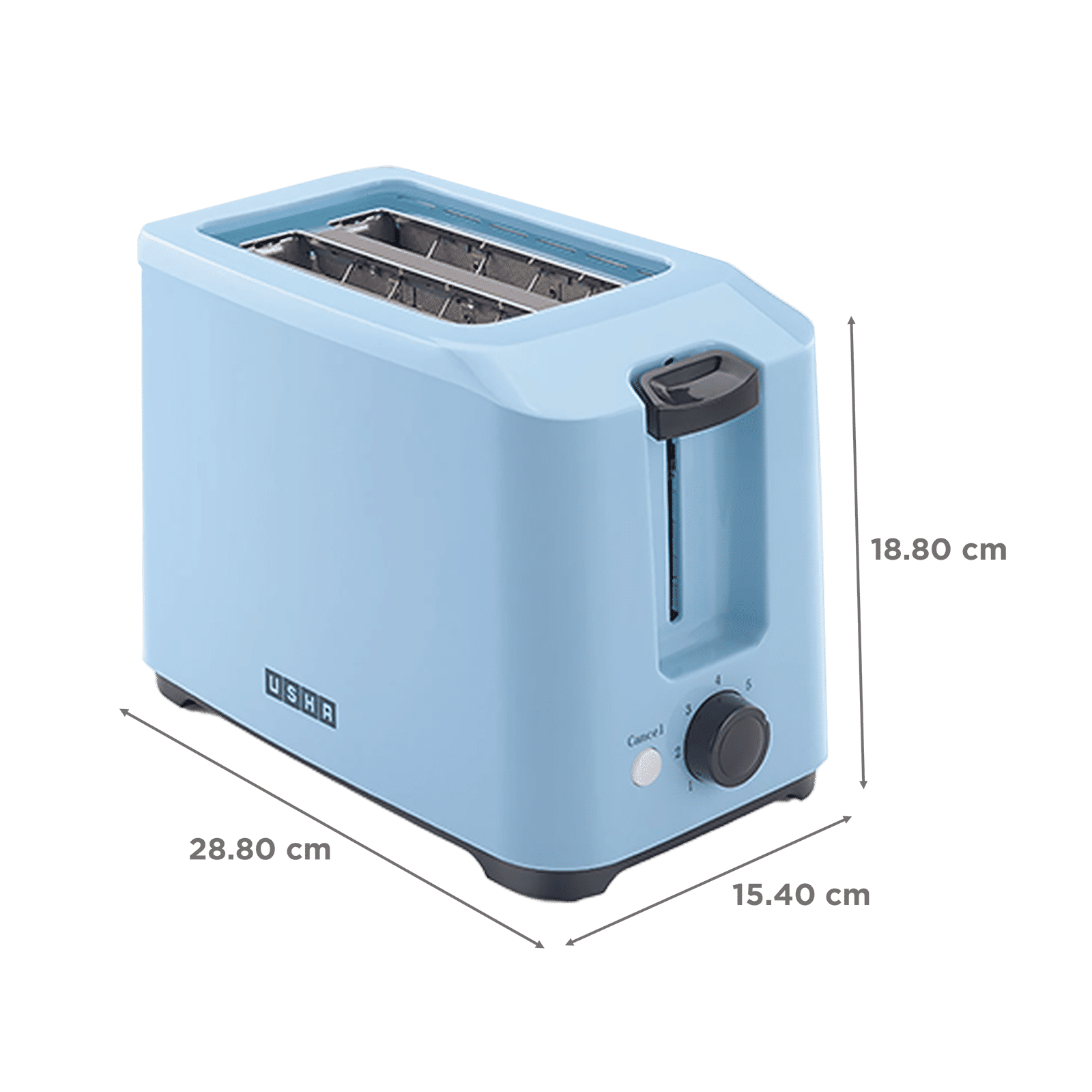USHA PT 3720 700W 2 Slice Pop-Up Toaster with Plastic Shock Proof Body (Ice Blue)_2