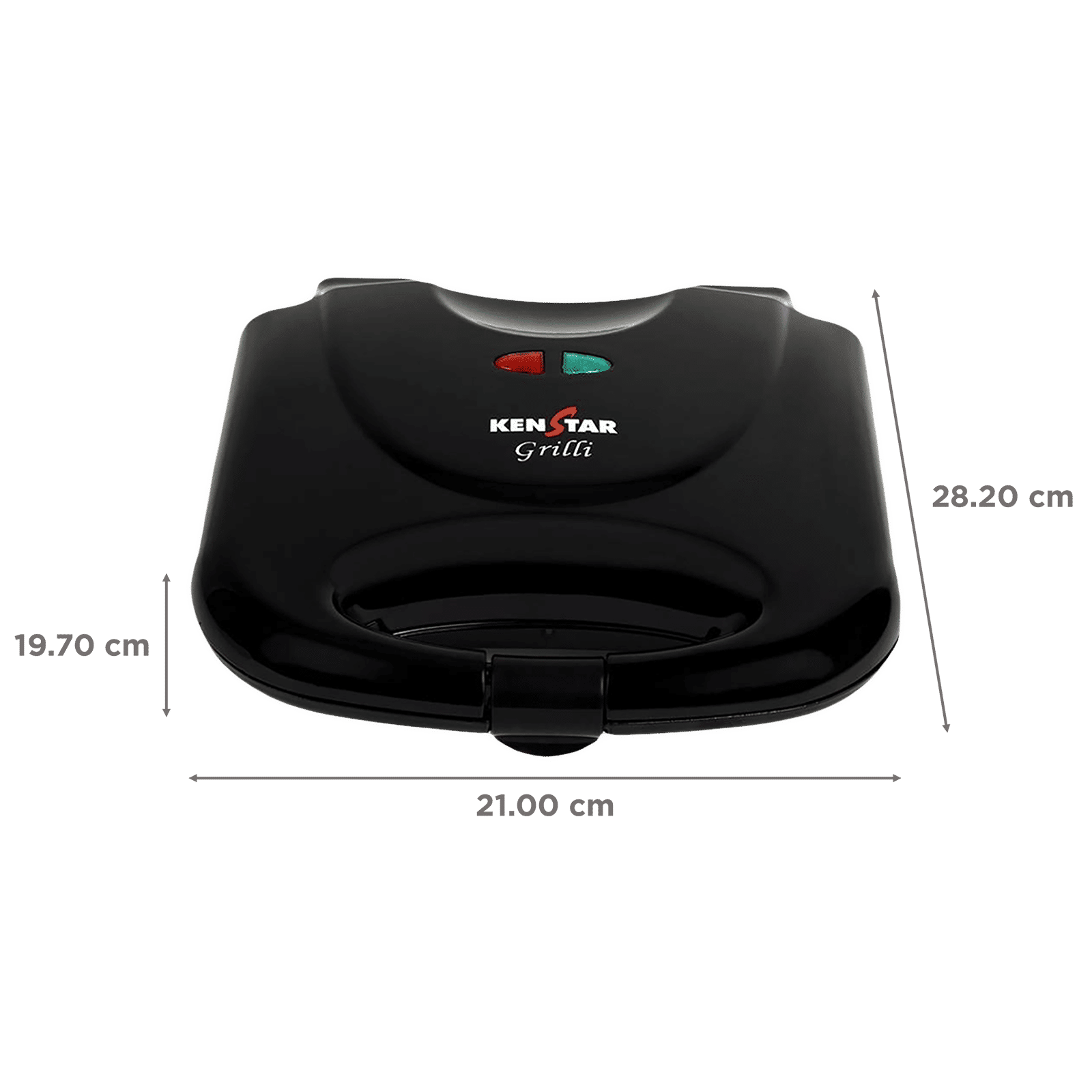 KENSTAR Grilli 750W 2 Slice Sandwich Maker with Cool Touch Body (Black) KENSTAR Grilli 750W 2 Slice Sandwich Maker with Cool Touch Body (Black)_2