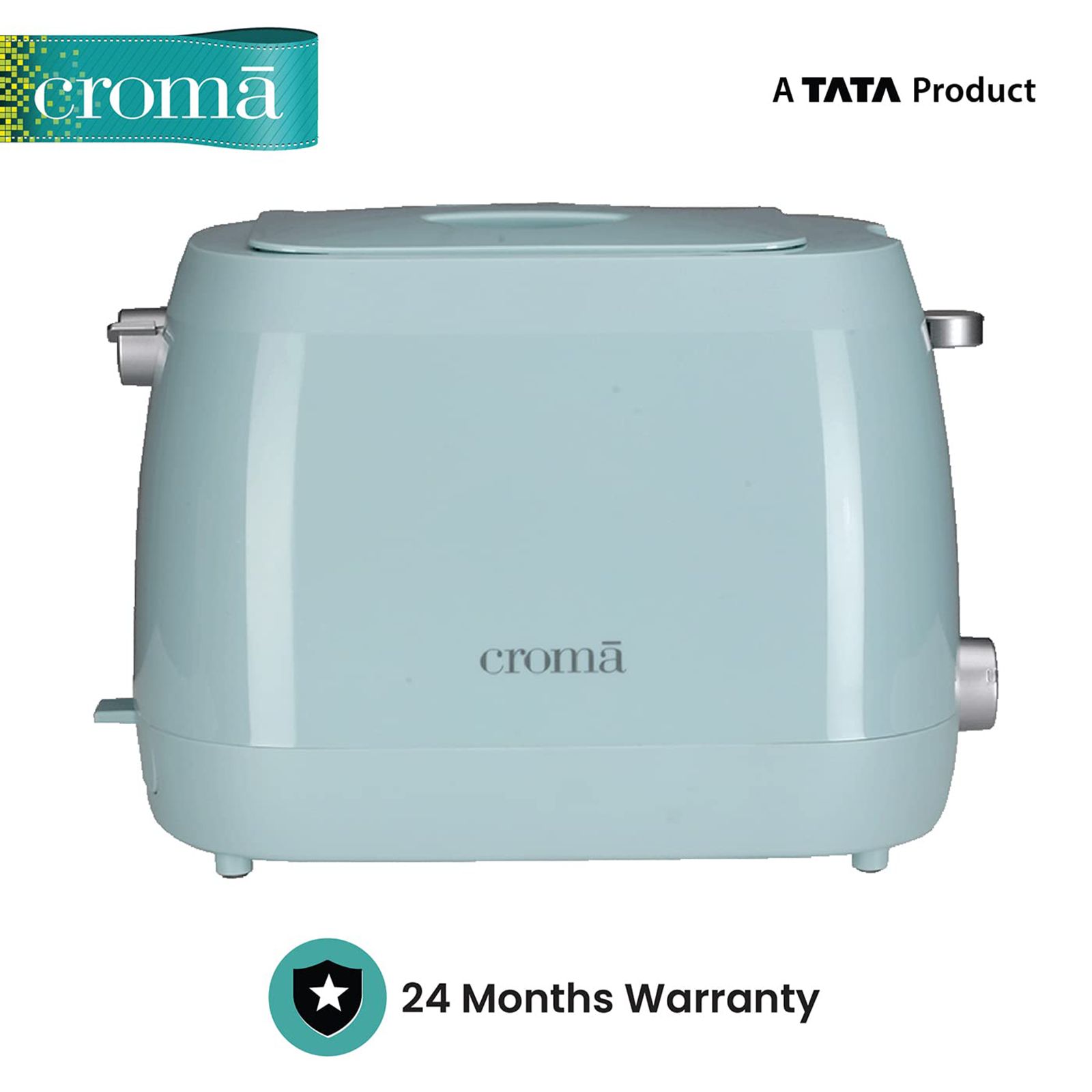 Croma 800W 2 Slice Pop-Up Toaster with Removable Crumb Tray (Green)_11