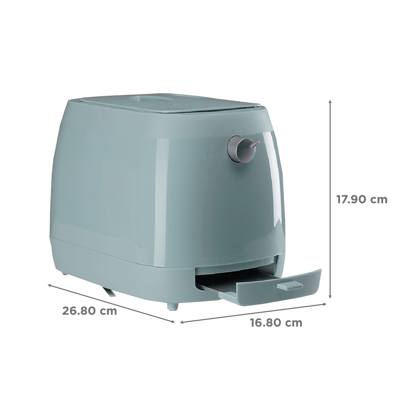 Croma 800W 2 Slice Pop-Up Toaster with Removable Crumb Tray (Green)_2