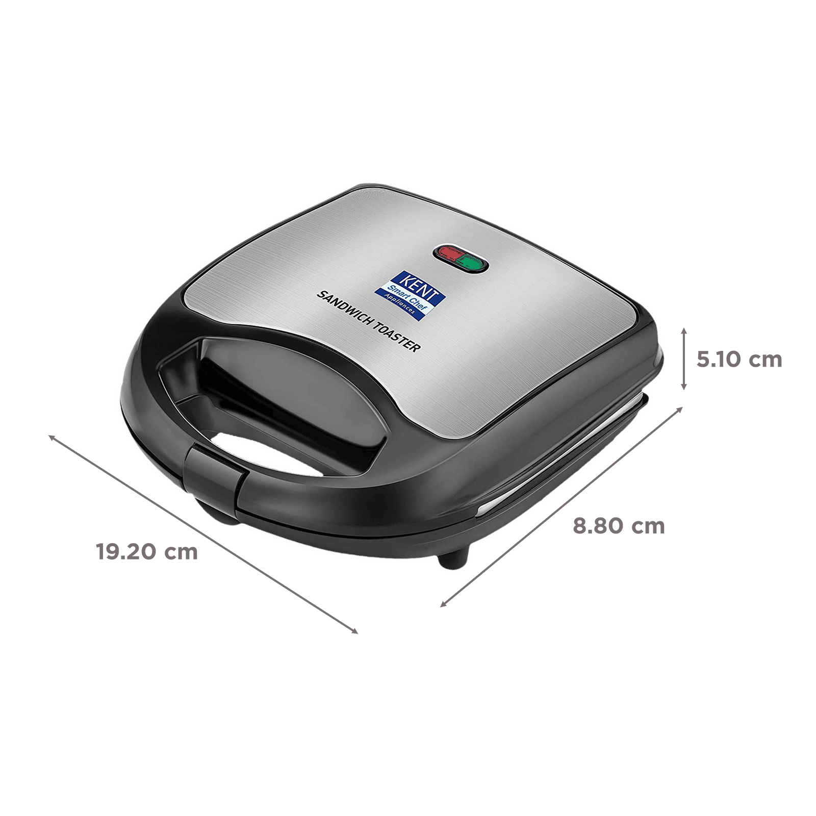 KENT 700W 4 Slice Sandwich Maker with Automatic Temperature Cut Off (Black & Metallic Silver) KENT 700W 4 Slice Sandwich Maker with Automatic Temperature Cut Off (Black & Metallic Silver)_2