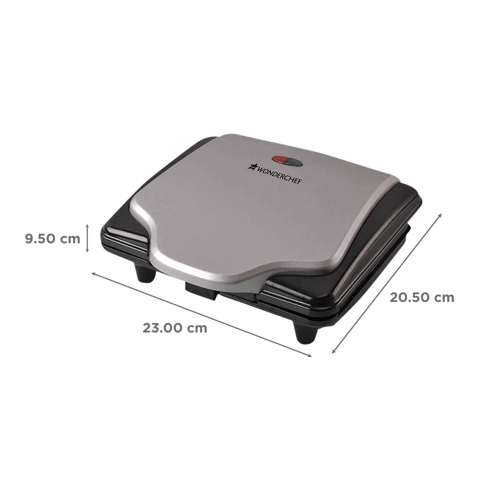 WONDERCHEF Acura 640W 4 Slice Sandwich Maker with Automatic Thermostat (Black)_2