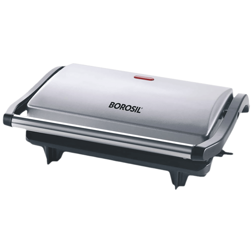 BOROSIL Prime 700 Watts 2 Slice Grill Sandwich Maker with Automatic Temperature Control (Silver) BOROSIL Prime 700 Watts 2 Slice Grill Sandwich Maker with Automatic Temperature Control (Silver)_1