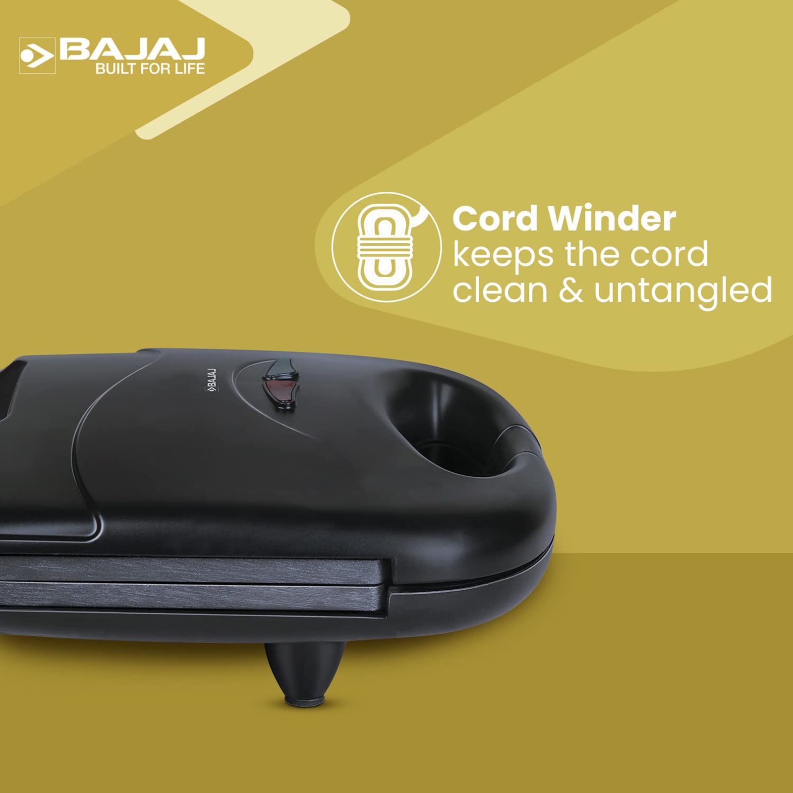BAJAJ SWX 4 Deluxe 800W 2 Slice Sandwich Maker with Cool Touch Handle (Black) BAJAJ SWX 4 Deluxe 800W 2 Slice Sandwich Maker with Cool Touch Handle (Black)_14