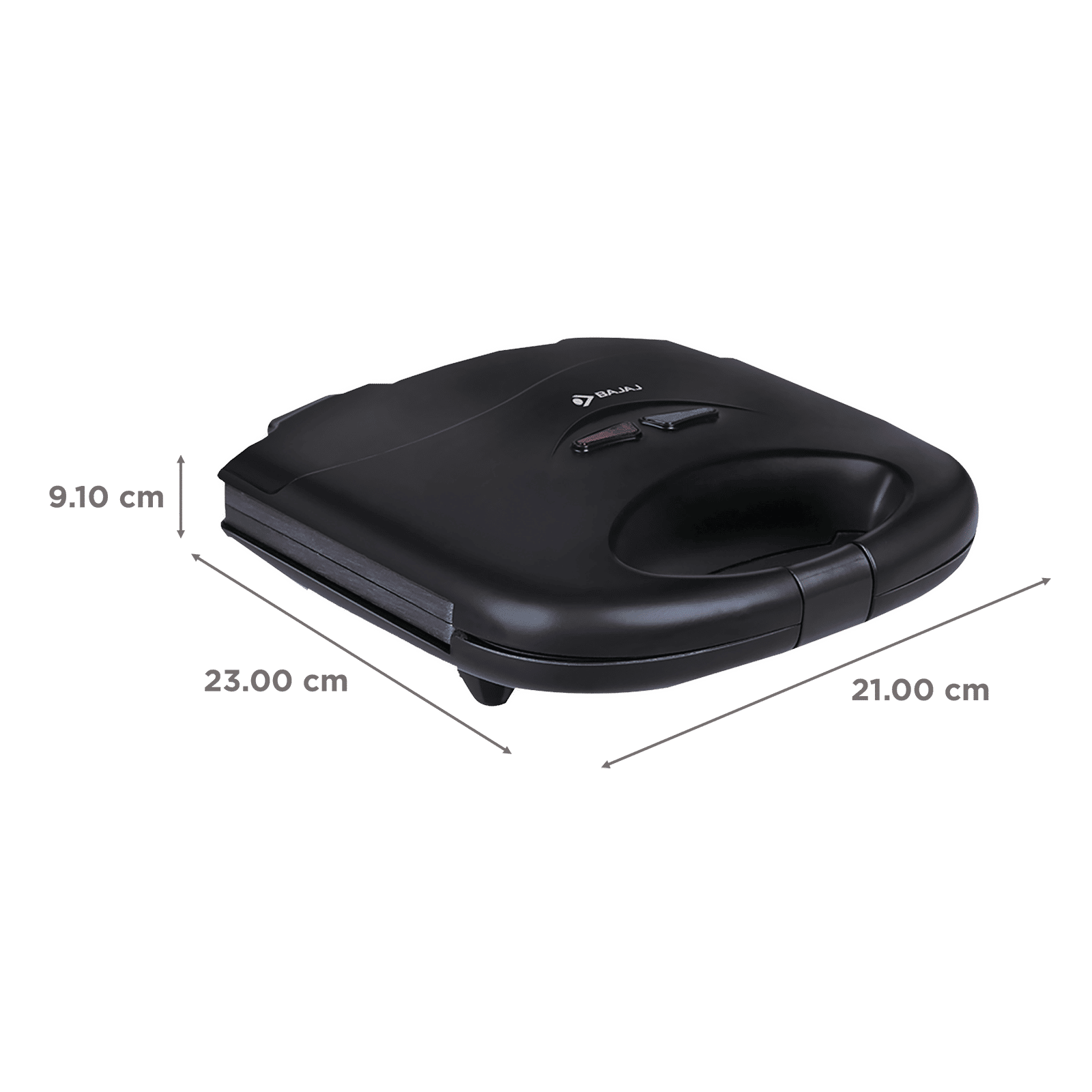 BAJAJ SWX 4 Deluxe 800W 2 Slice Sandwich Maker with Cool Touch Handle (Black) BAJAJ SWX 4 Deluxe 800W 2 Slice Sandwich Maker with Cool Touch Handle (Black)_2
