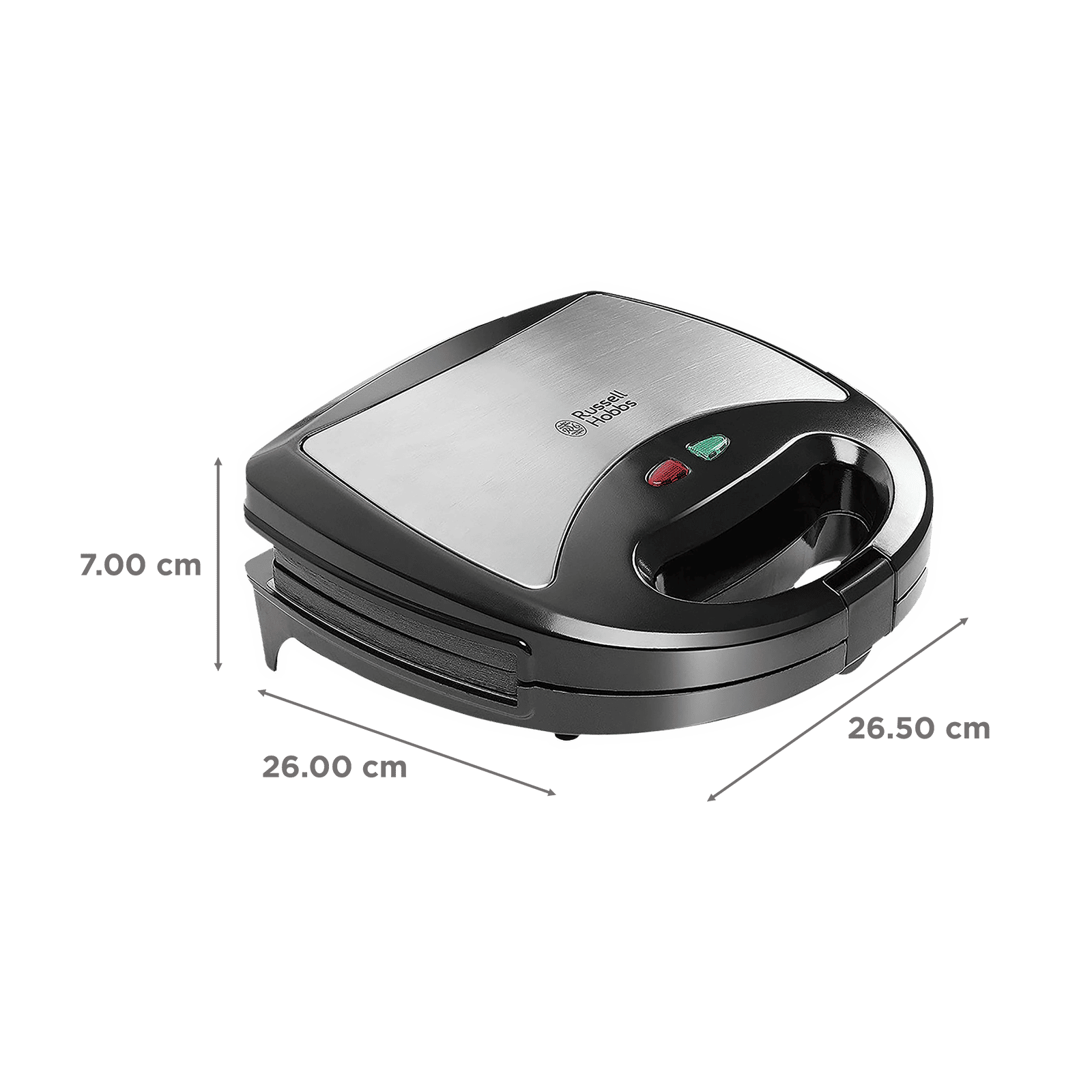 Russell Hobbs RST750M3 750W 2 Slice 3-in-1 Sandwich Maker with Detachable Multi-Plate (Black & Silver) Russell Hobbs RST750M3 750W 2 Slice 3-in-1 Sandwich Maker with Detachable Multi-Plate (Black & Silver)_2