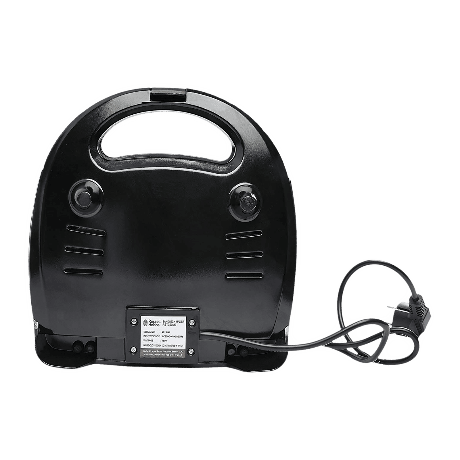 Russell Hobbs RST750M3 750W 2 Slice 3-in-1 Sandwich Maker with Detachable Multi-Plate (Black & Silver) Russell Hobbs RST750M3 750W 2 Slice 3-in-1 Sandwich Maker with Detachable Multi-Plate (Black & Silver)_5