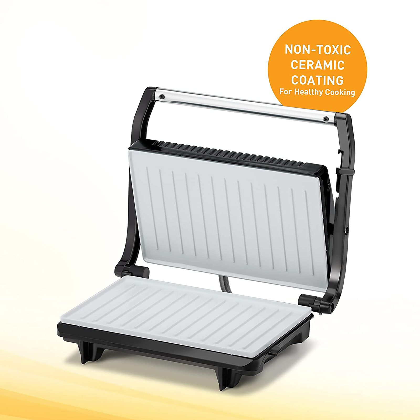 KENT 700W 2 Slice Sandwich Maker with Automatic Temperature Cut Off (Metallic Silver)_9