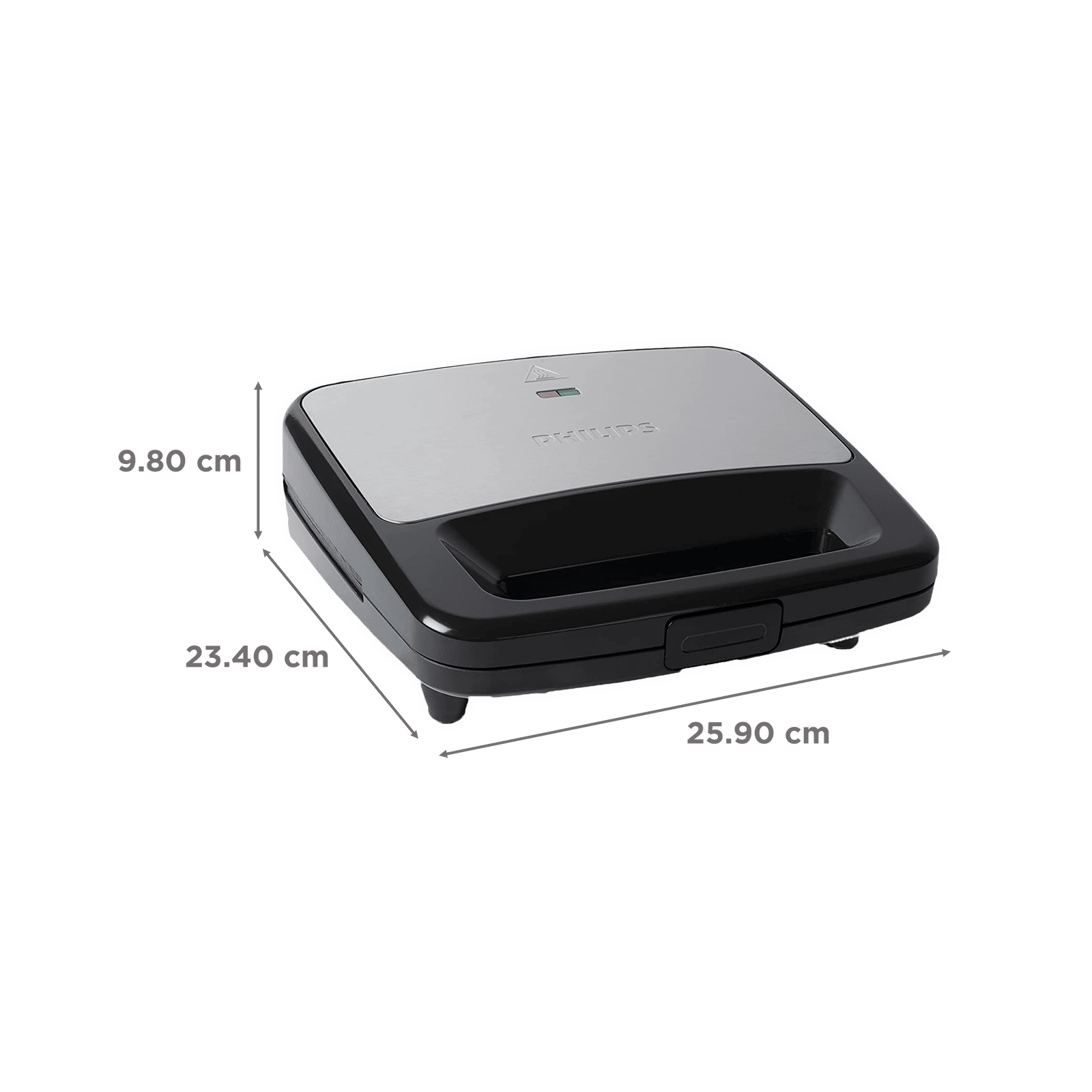 PHILIPS Viva Collection 700W 2 Slice Sandwich Maker with Secured Locking Mechanism (Black) PHILIPS Viva Collection 700W 2 Slice Sandwich Maker with Secured Locking Mechanism (Black)_2