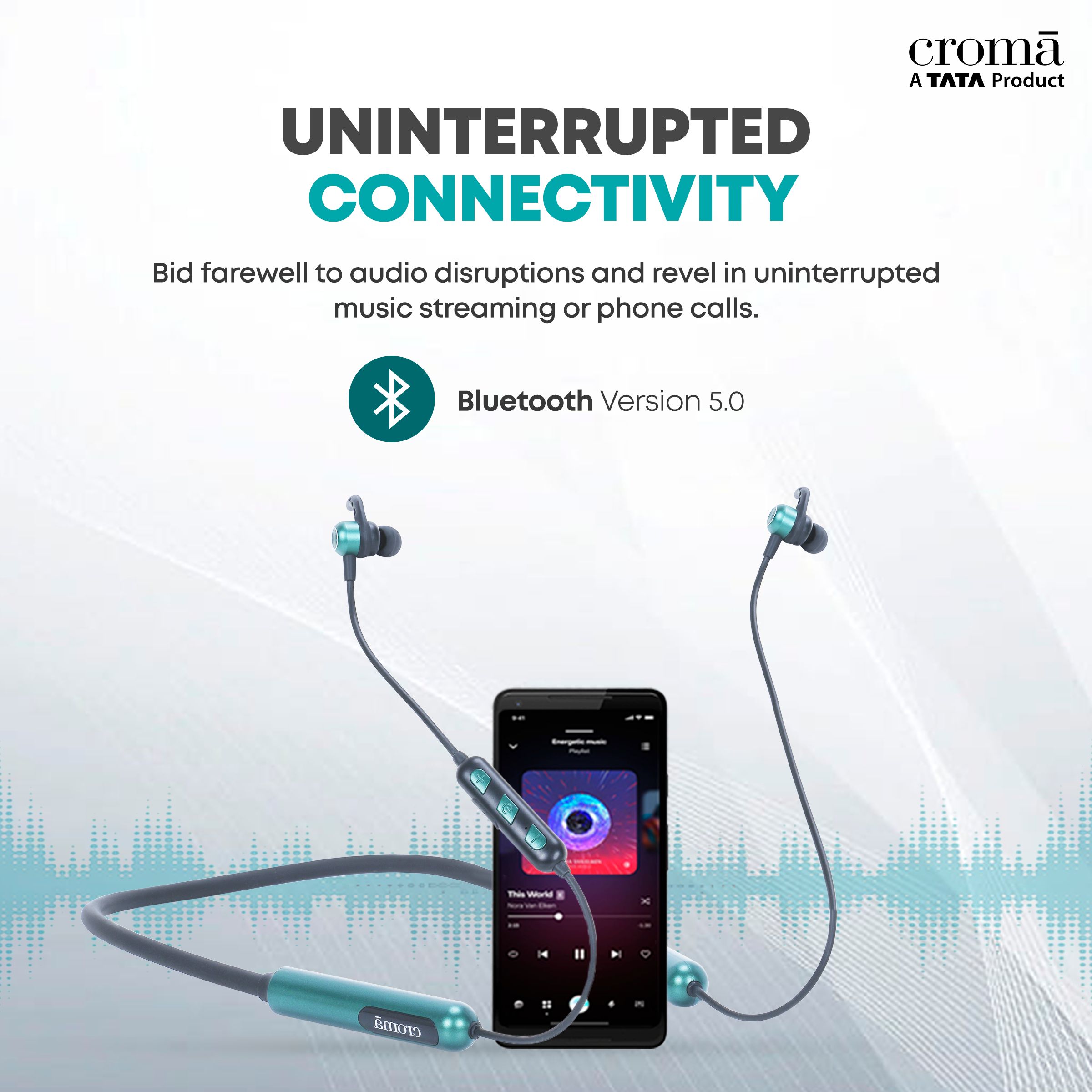 Croma Neckband (Type-C Fast Charging, Dual Connection, 80H Playback, Green)_11