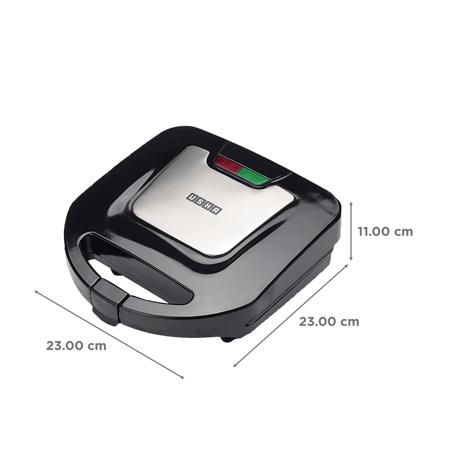 USHA ST 4272 SST 750W 2 Slice Sandwich Maker with Shockproof & Heat Resistant (Black)_2