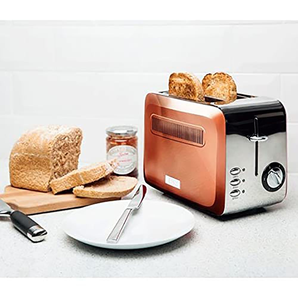 HADEN Boston Pyramid 980W 2 Slice Pop-Up Toaster with Removable Crumb Tray (Copper)_11