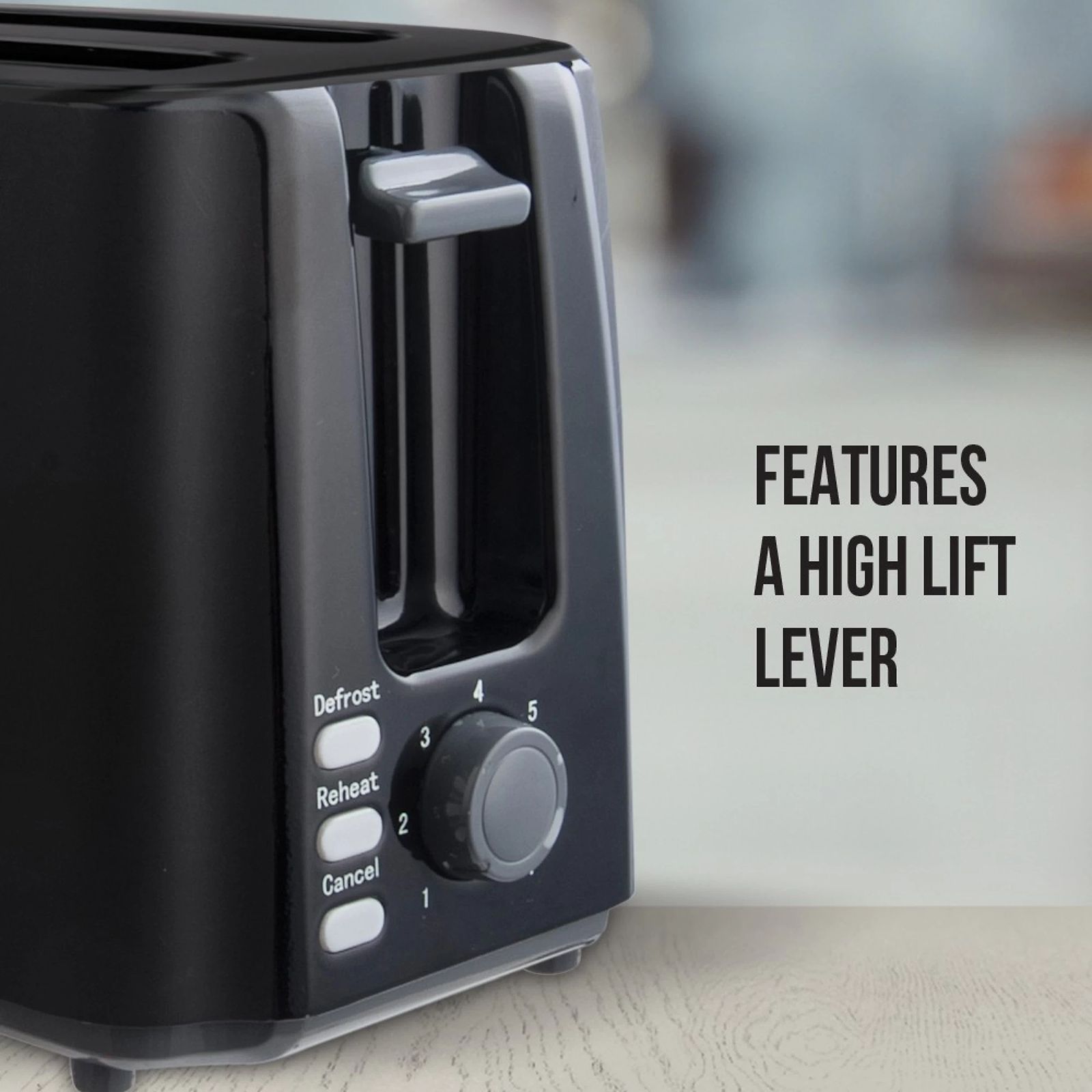 HAVELLS Crisp Plus 700W 2 Slice Pop-Up Toaster with 7 Heat Setting (Black)_4