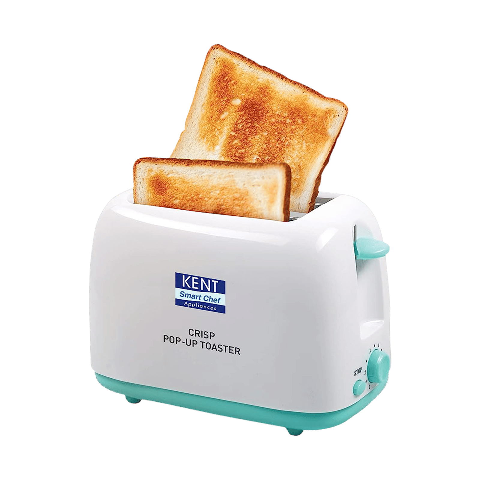 KENT Crisp 650-750W 2 Slice Pop-Up Toaster with 6 Heat Setting (White) KENT Crisp 650-750W 2 Slice Pop-Up Toaster with 6 Heat Setting (White)_1