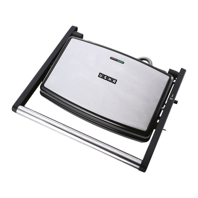 USHA iCHEF 1500W 2 Slice Sandwich Maker with Anti Skid Feet (Stainless Steel)
