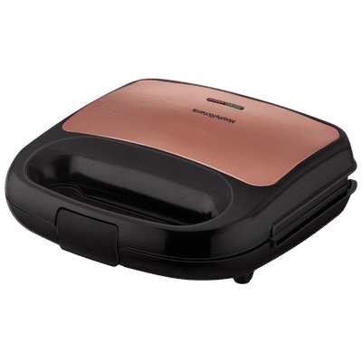 morphy richards Luxe 750W 2 Slice Sandwich Maker with I-Lag Non-stick Coating (Rose Gold)
