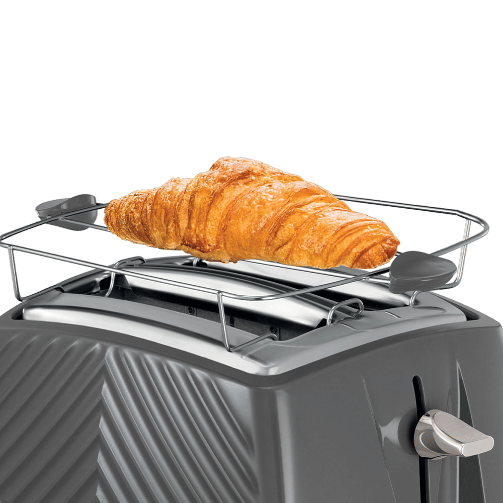 Russell Hobbs Groove 850W 2 Slice Pop-up Toaster with 6 Temperature Settings (Grey) Russell Hobbs Groove 850W 2 Slice Pop-up Toaster with 6 Temperature Settings (Grey)_7