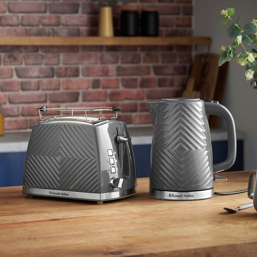 Russell Hobbs Groove 850W 2 Slice Pop-up Toaster with 6 Temperature Settings (Grey) Russell Hobbs Groove 850W 2 Slice Pop-up Toaster with 6 Temperature Settings (Grey)_9