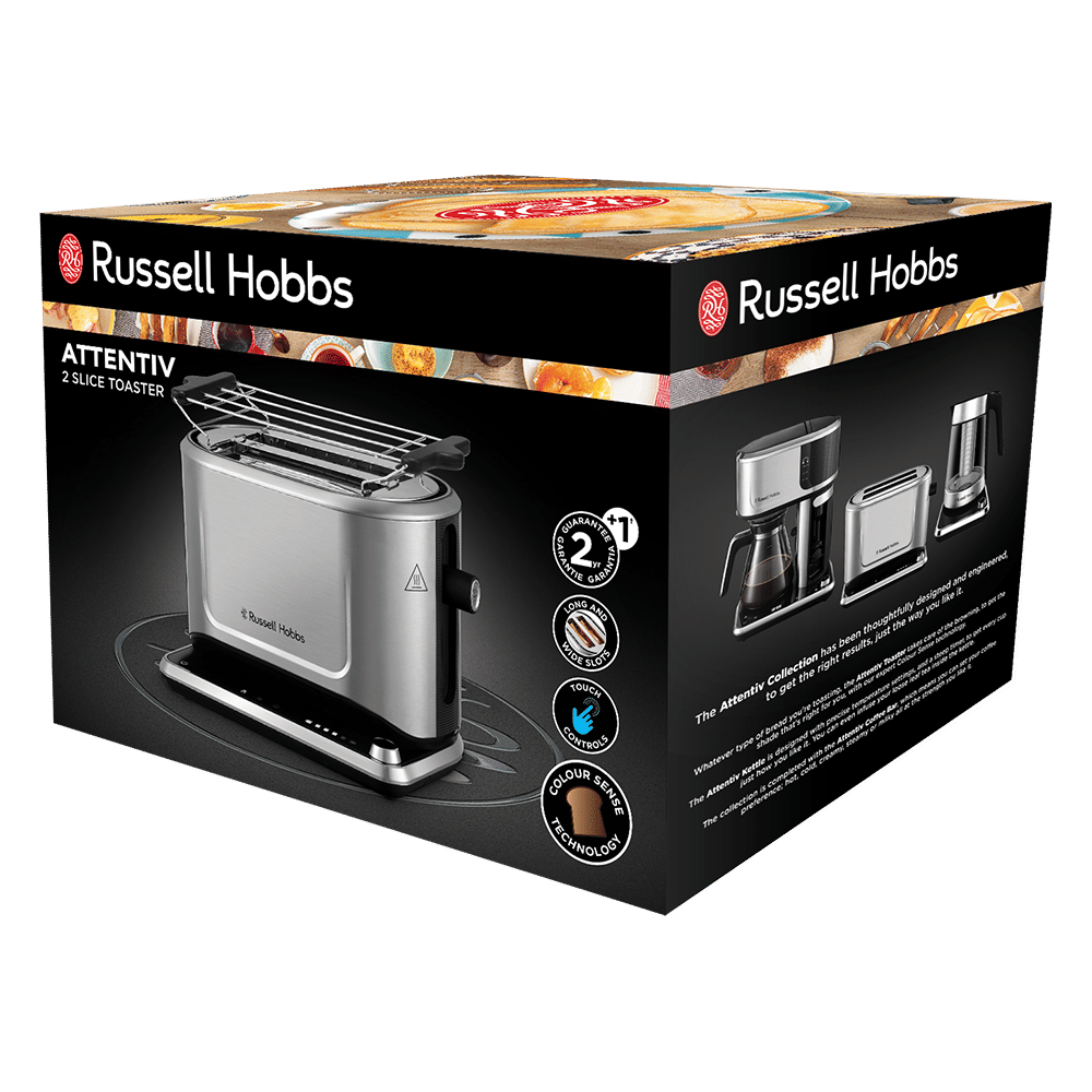 Russell Hobbs Attentive 1640W 2 Slice Pop-up Toaster with Touch Screen Control (Grey) Russell Hobbs Attentive 1640W 2 Slice Pop-up Toaster with Touch Screen Control (Grey)_9
