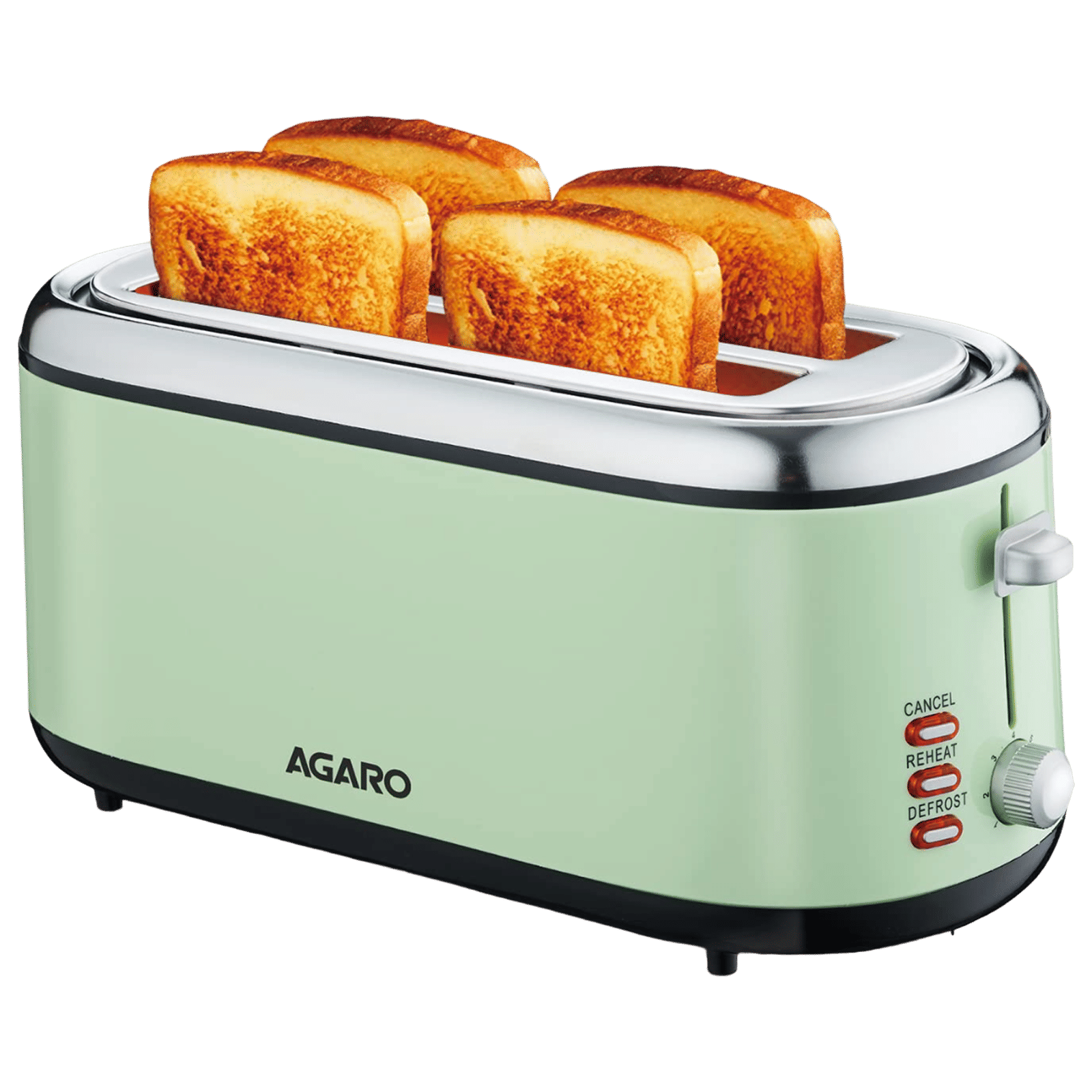 AGARO Royal 1450W 4 Slice Pop-Up Toaster with 7 Level Browning Controls (Green) AGARO Royal 1450W 4 Slice Pop-Up Toaster with 7 Level Browning Controls (Green)_1