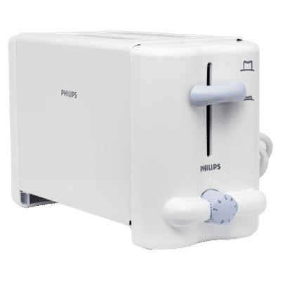 PHILIPS HD4815/28 800W 2 Slice Pop-Up Toaster with 7 Level Browning Controls (White)