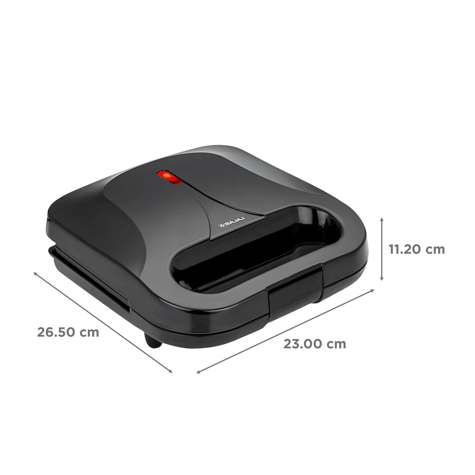 BAJAJ SWX 5 800W 2 Slice Sandwich Maker with Non Stick Coating Plates (Black) BAJAJ SWX 5 800W 2 Slice Sandwich Maker with Non Stick Coating Plates (Black)_2