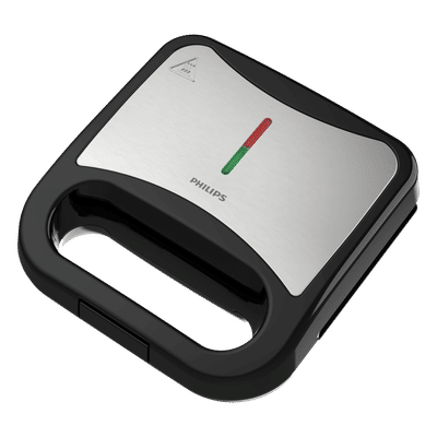 PHILIPS 800W 4 Slice Sandwich Maker with UHD Technology (Black)