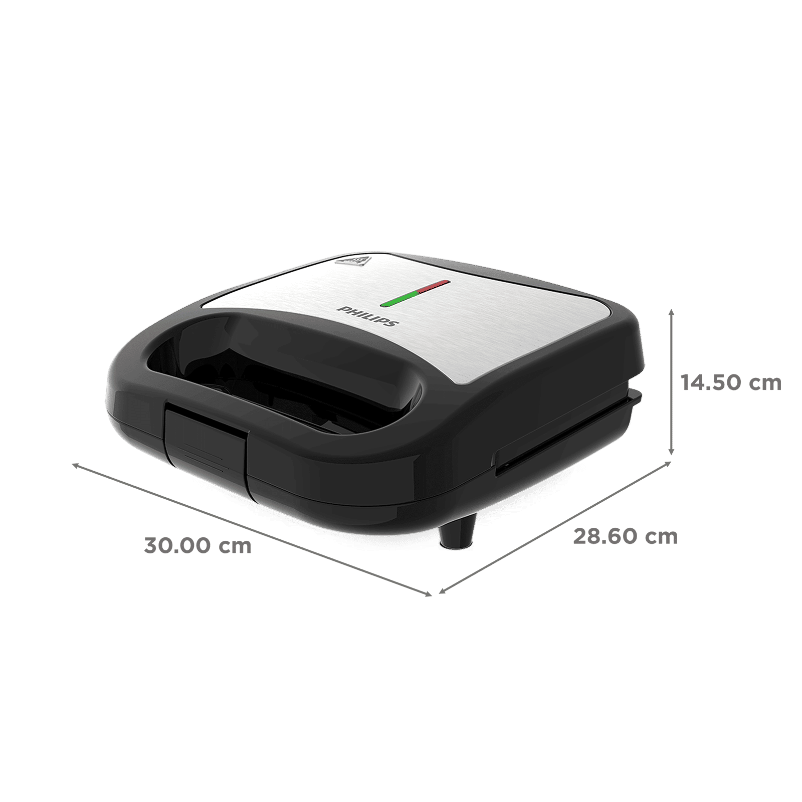 PHILIPS 800W 2 Slice Sandwich Maker with UHD Technology (Black)_2