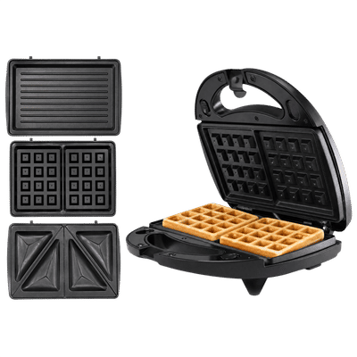 Croma 800W 2 Slice 3-in-1 Sandwich Maker with Automatic Operation (Black)
