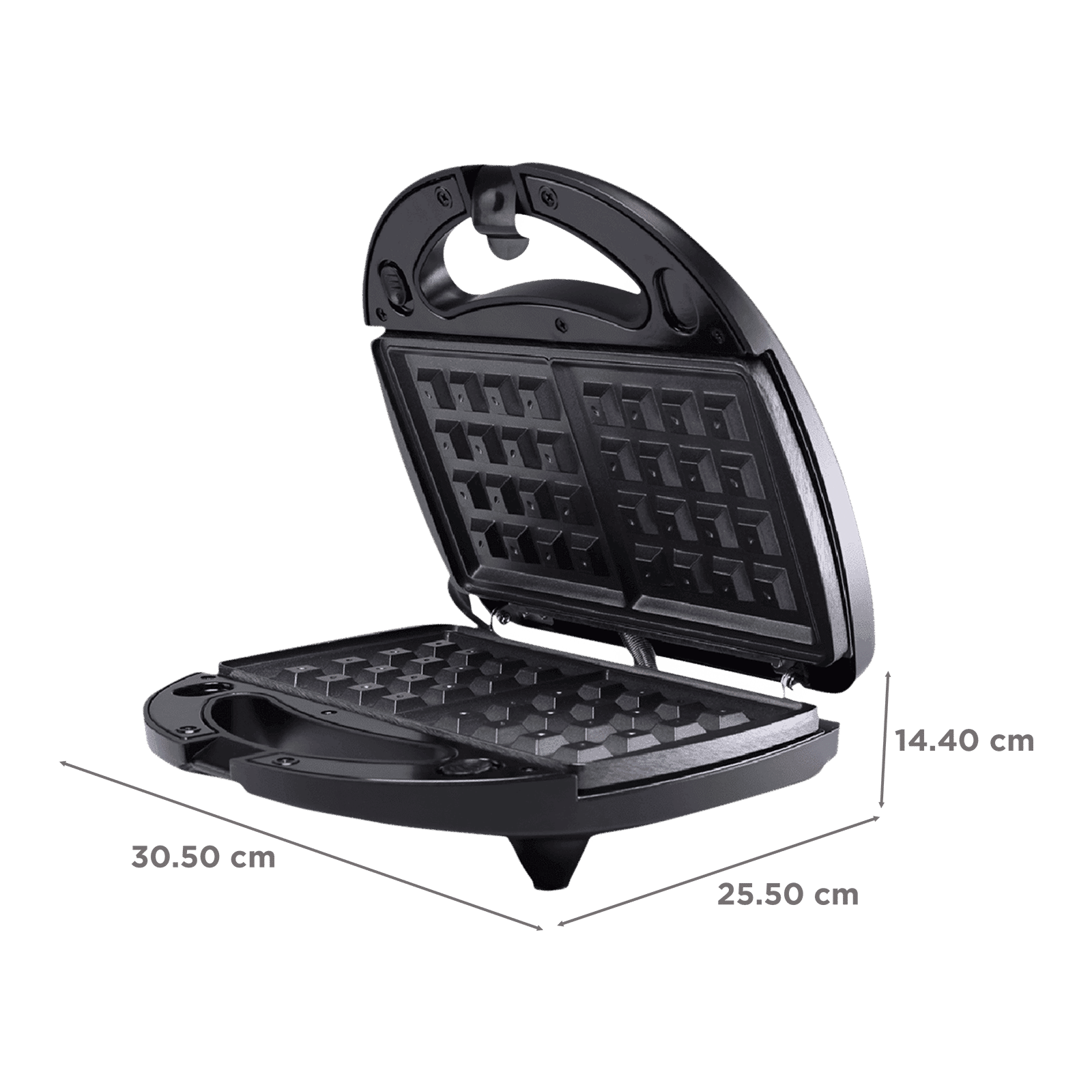 Croma 800W 2 Slice 3-in-1 Sandwich Maker with Automatic Operation (Black)_2