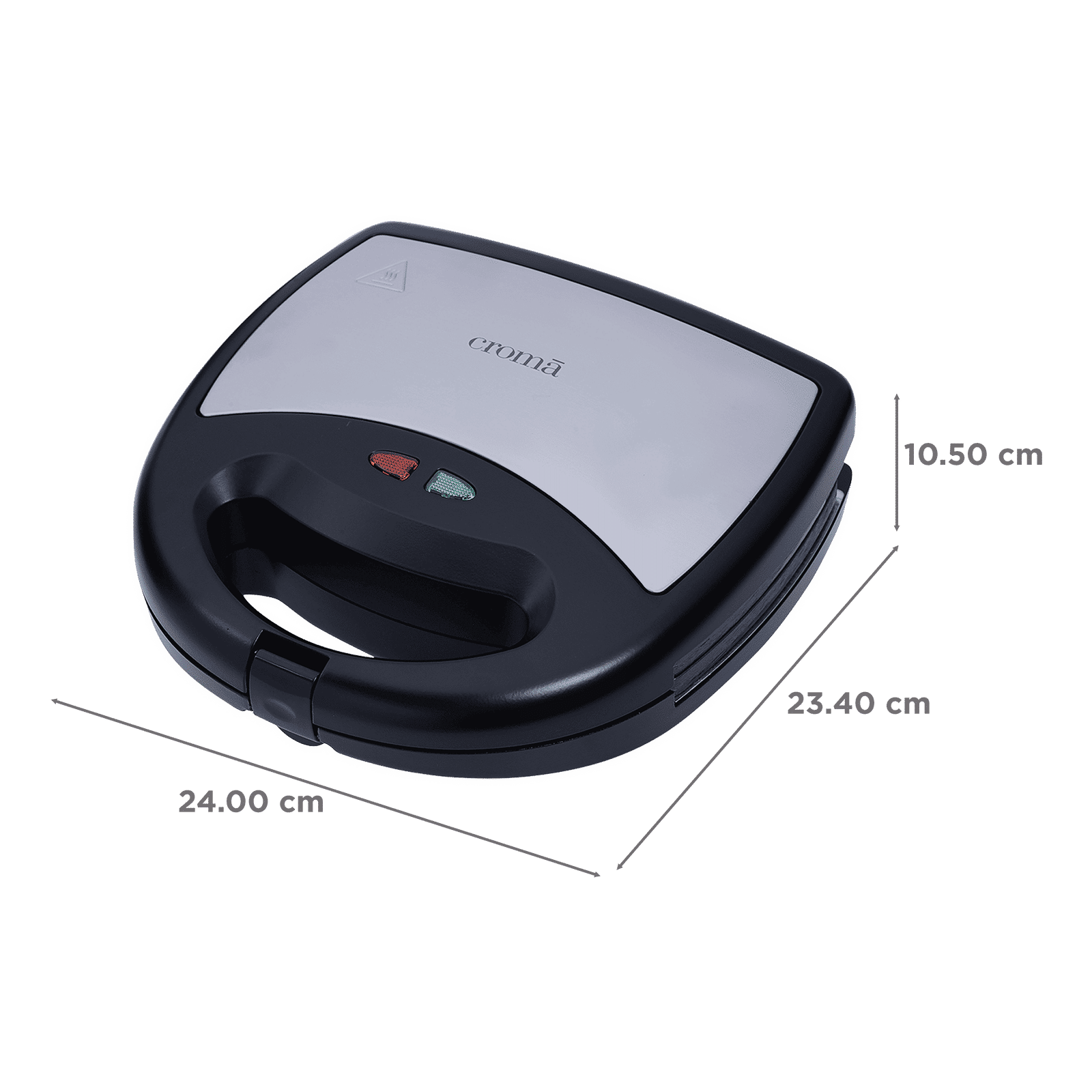 Croma 750W 2 Slice Sandwich Maker with Cool Touch Handle (Black)_2