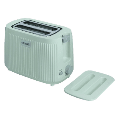 Croma 650W 2 Slice Pop-Up Toaster with 7 Variable Electronic Browning Control (Mint Green)