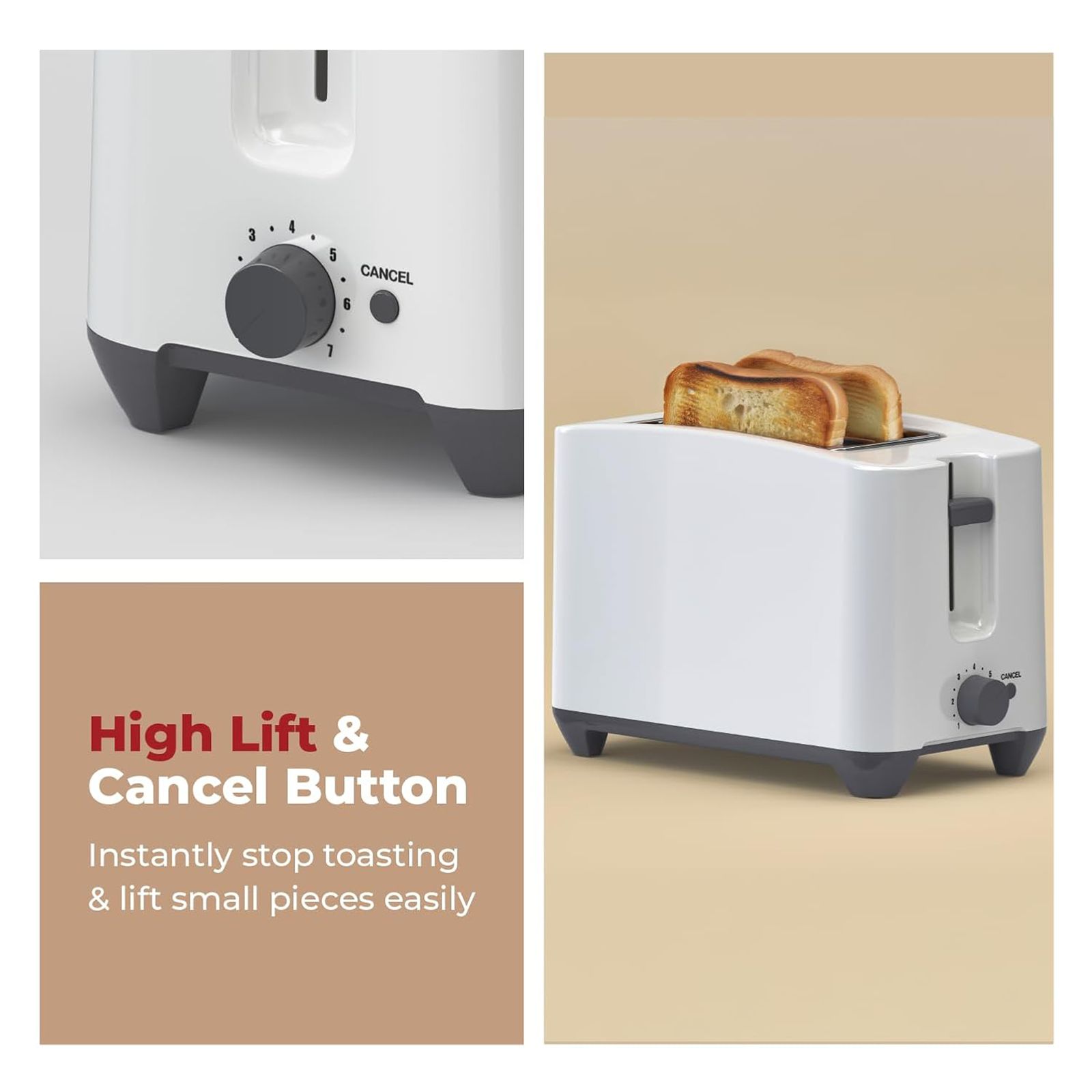 Lifelong LLPT10 650W 2 Slice Pop-Up Toaster with Auto Cut Off (White) Lifelong LLPT10 650W 2 Slice Pop-Up Toaster with Auto Cut Off (White)_4