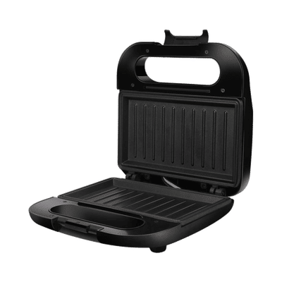AGARO Primo 750W 2 Slice 3-in-1 Sandwich Maker with Automatic Temperature Cut Off (Black)