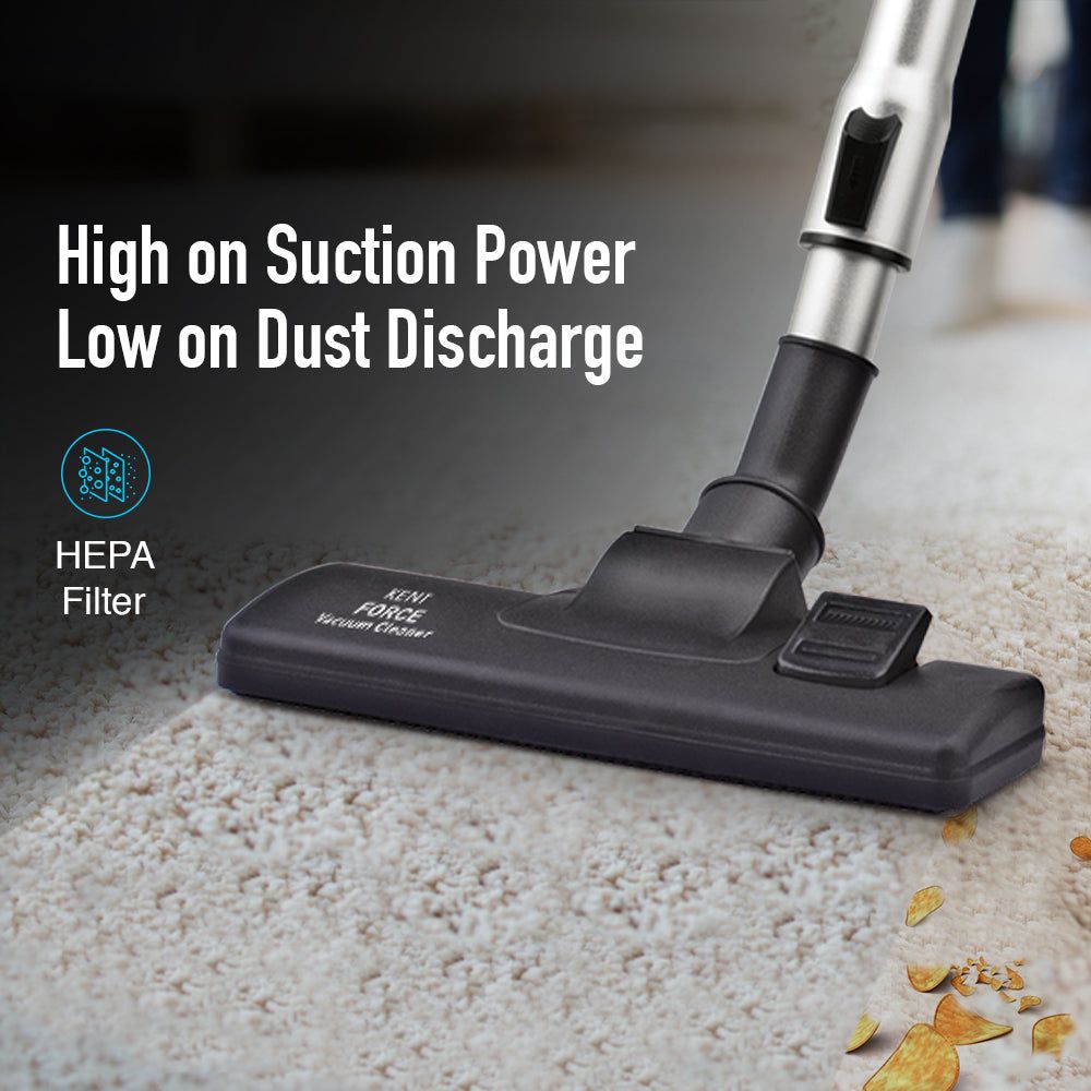 KENT Force Cyclonic 2000W Dry Vacuum Cleaner with Advanced Cleaning Technology (Auto Power Cord Retractor, Silver) KENT Force Cyclonic 2000W Dry Vacuum Cleaner with Advanced Cleaning Technology (Auto Power Cord Retractor, Silver)_3