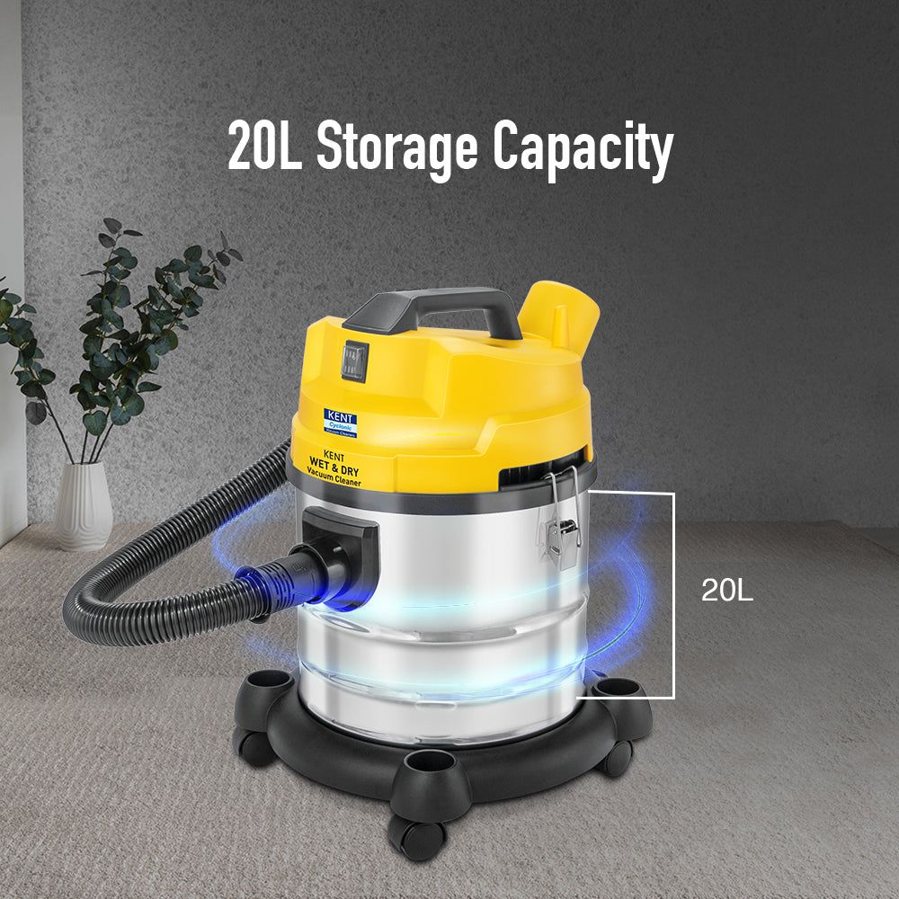 KENT KSL-612 1200W Wet & Dry Vacuum Cleaner with Blower Function (High Power Motor, Metallic Silver)_6