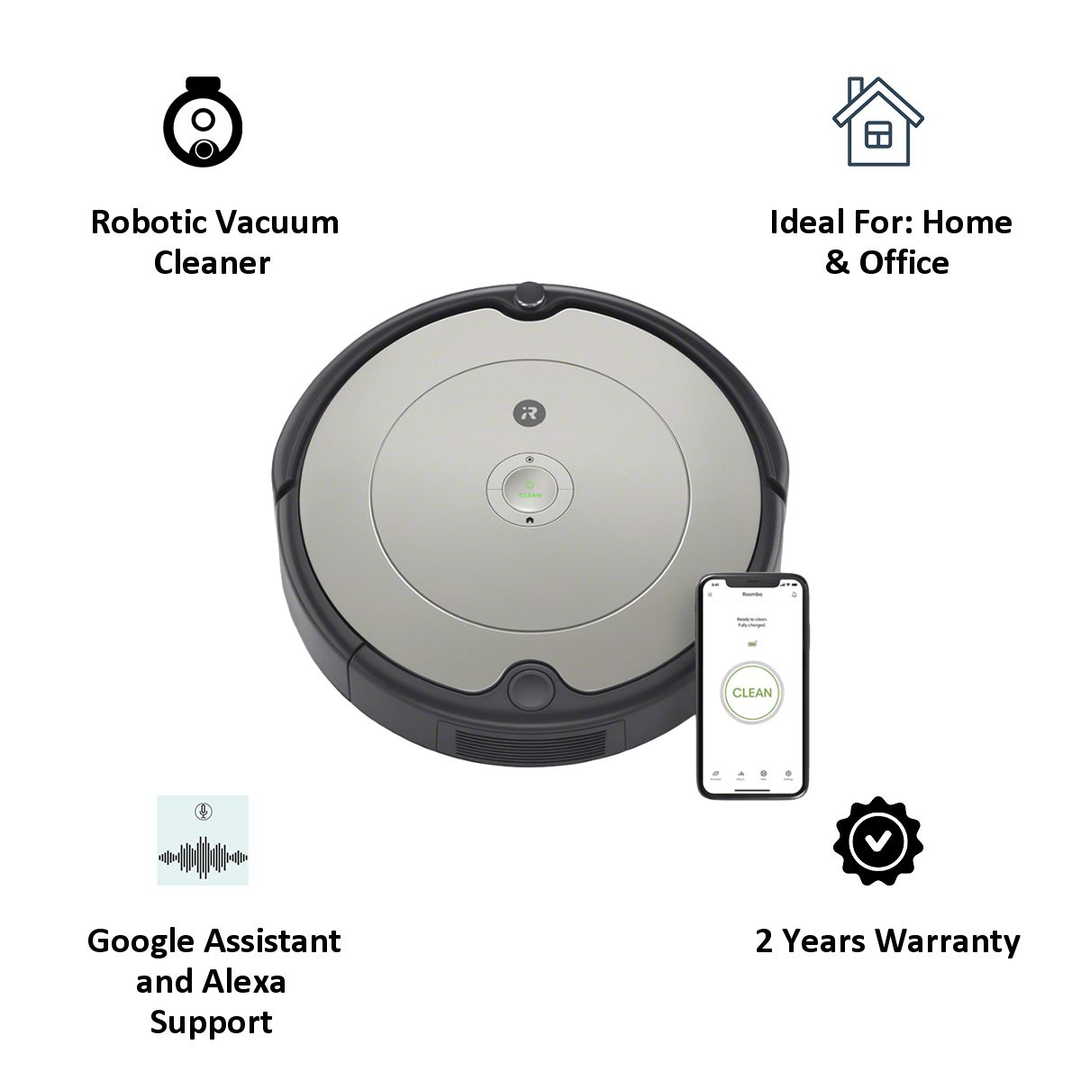 iRobot Roomba Robotic Vacuum Cleaner (698, Grey)_5