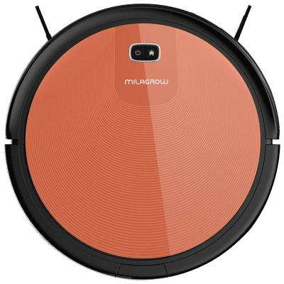 MILAGROW 24 Watts Robotic Vacuum Cleaner (0.6 Litres Tank, Red Hawk-21, Red)
