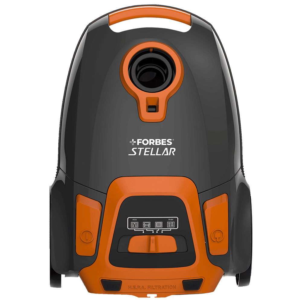 EUREKA FORBES Stellar 1600W Dry Vacuum Cleaner with Suction & Blower Function (LED Vario Power, Orange & Black)_1