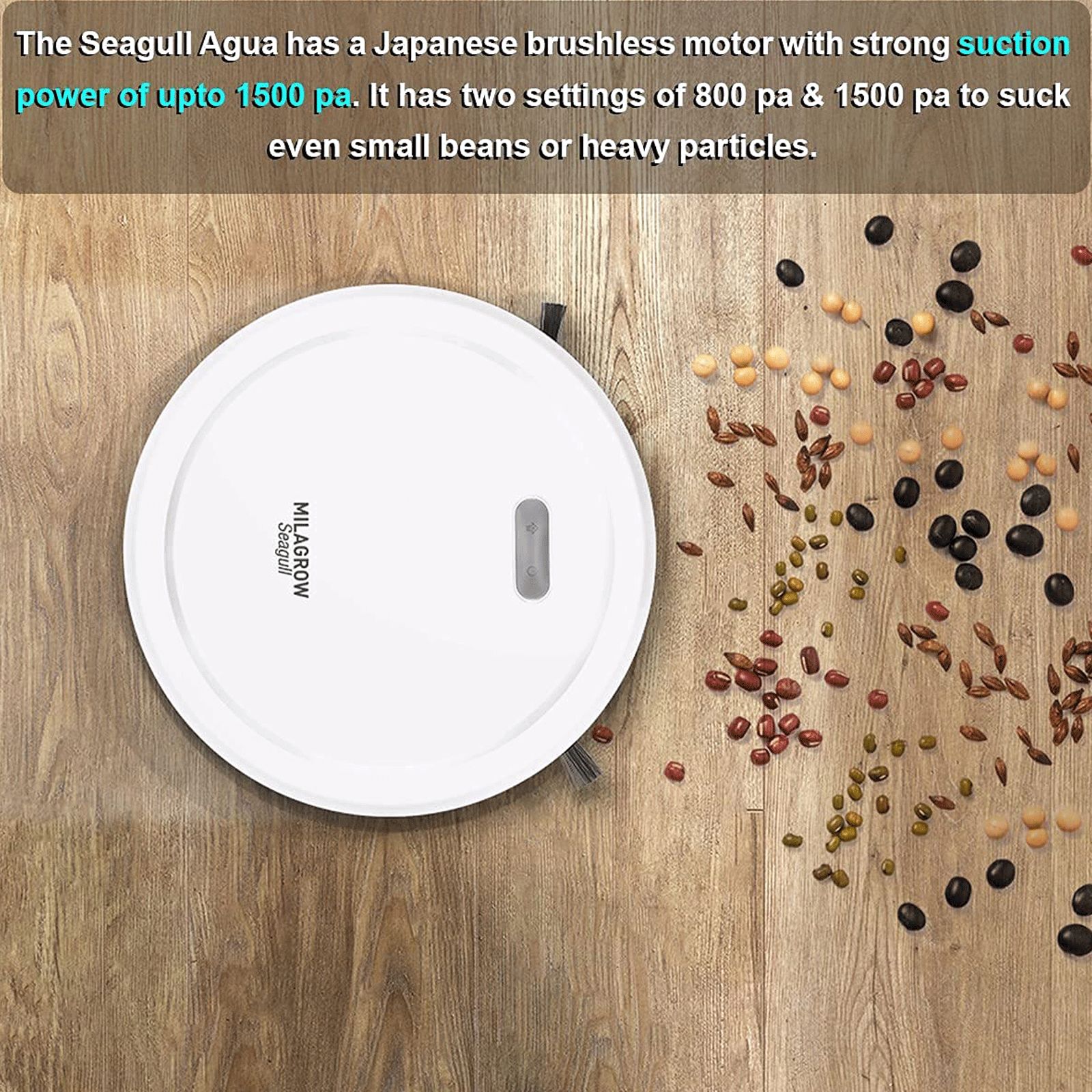 MILAGROW Seagull Agua 30 Watts Robotic Vacuum Cleaner (0.55 Litres Tank, White) MILAGROW Seagull Agua 30 Watts Robotic Vacuum Cleaner (0.55 Litres Tank, White)_7